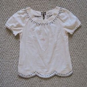 J.Crew BEVIN BLOUSE item 35699 Cream Color 0